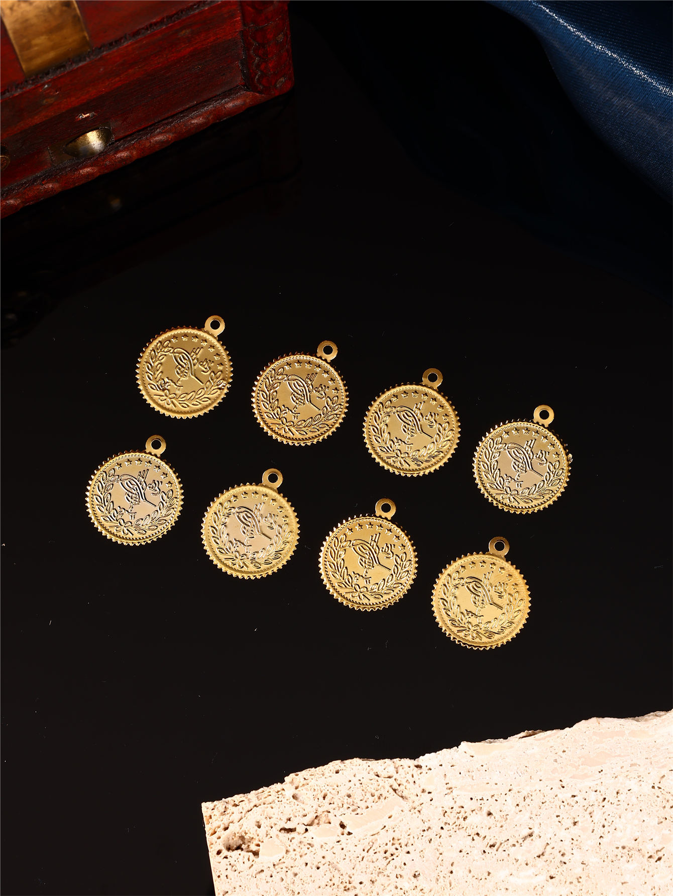 Vintage Collector - Coin-Shaped Diy Handmade Accessories, Engraved Turkish
