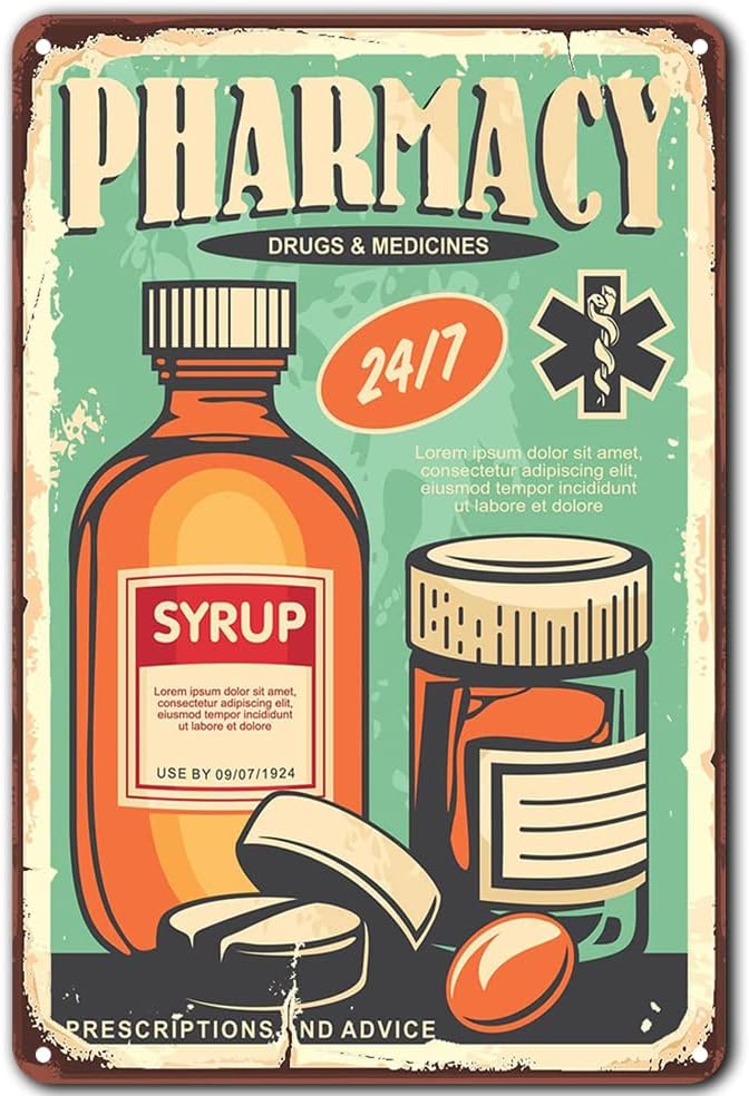 Vintage Collectible Signs - Metal Tin Retro Sign Vintage Rusty