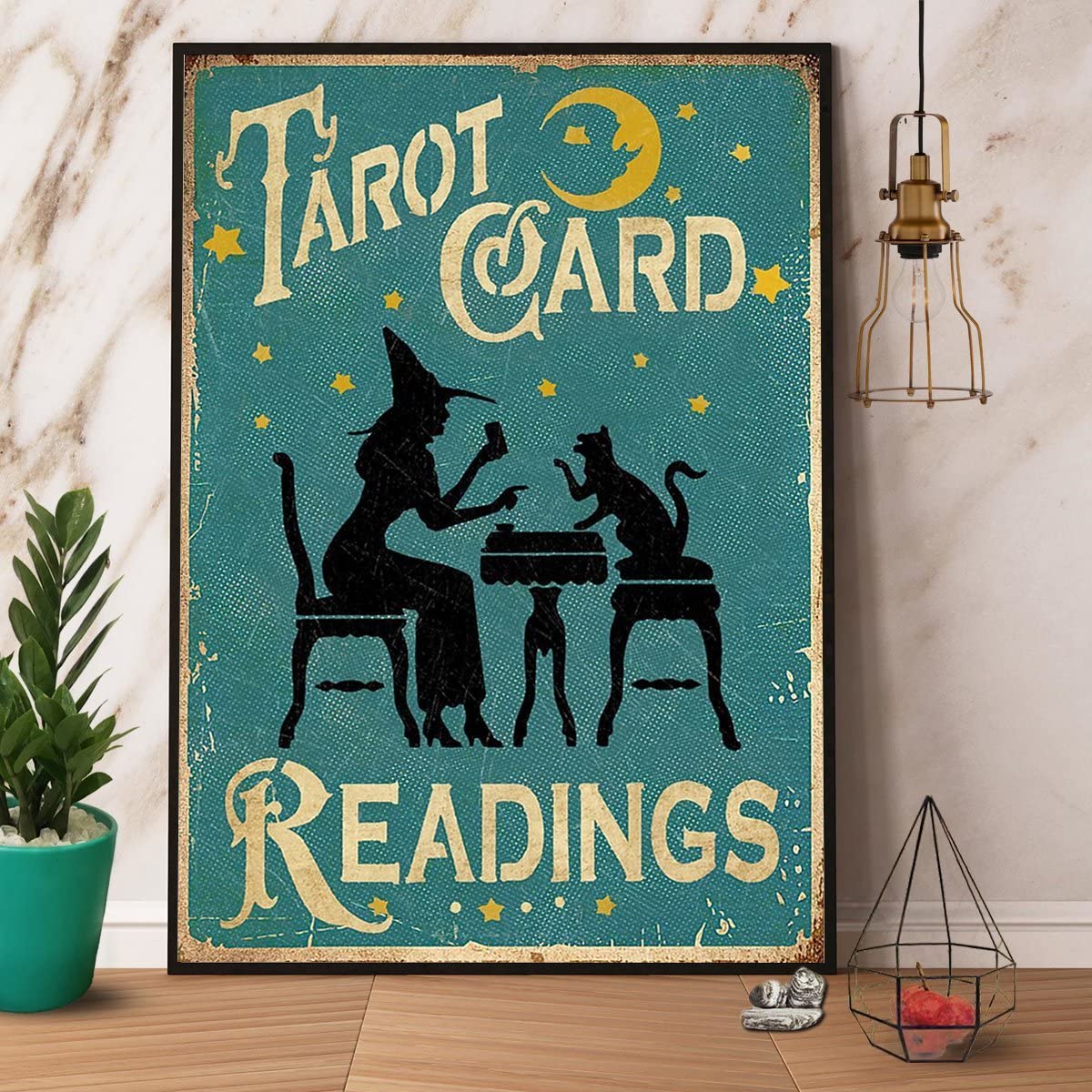Vintage Collectible Signs - Tarot Card Reading Great Cat Print