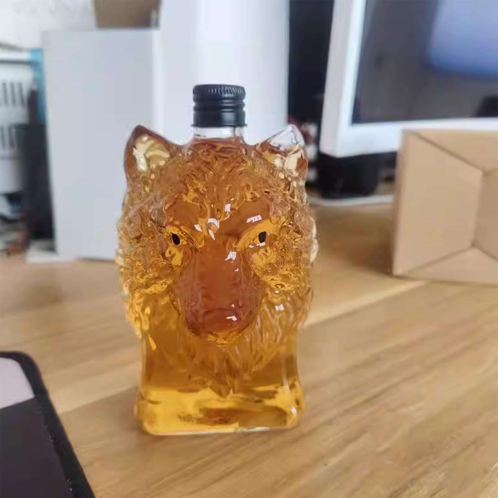 Whiskey Bottle Wolf Shape Wine – Vintage Collectible Glass Bewertung und Preis