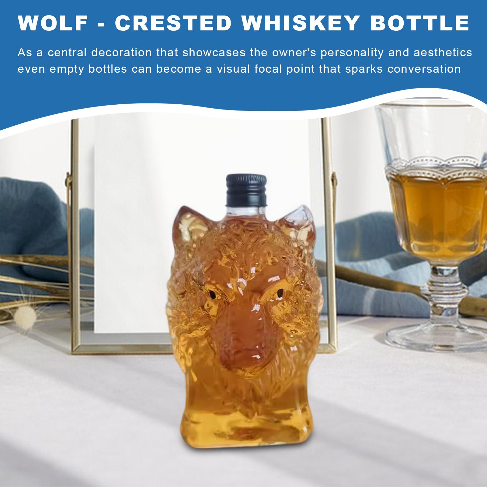 Whiskey Bottle Wolf Shape Wine – Vintage Collectible Glass Bewertung und Preis
